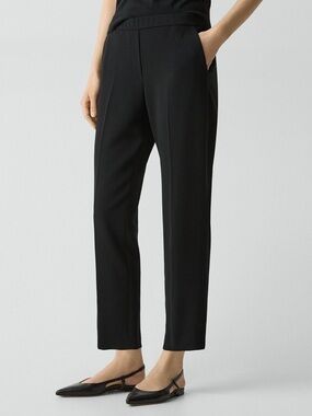 NWT Theory Treeca Pull-On Pant Regent Crepe in Black